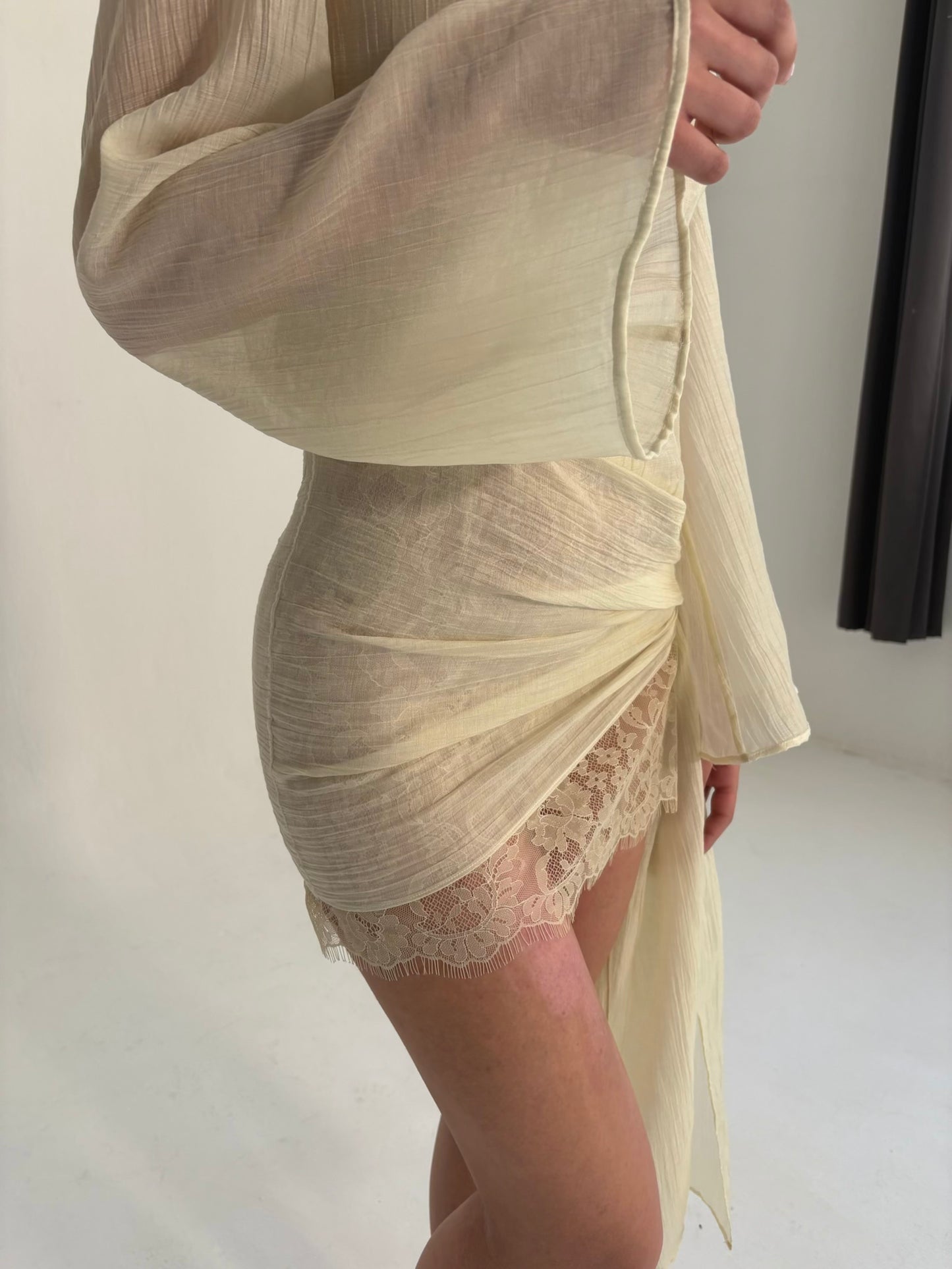 Limelight Dress in yellow lace