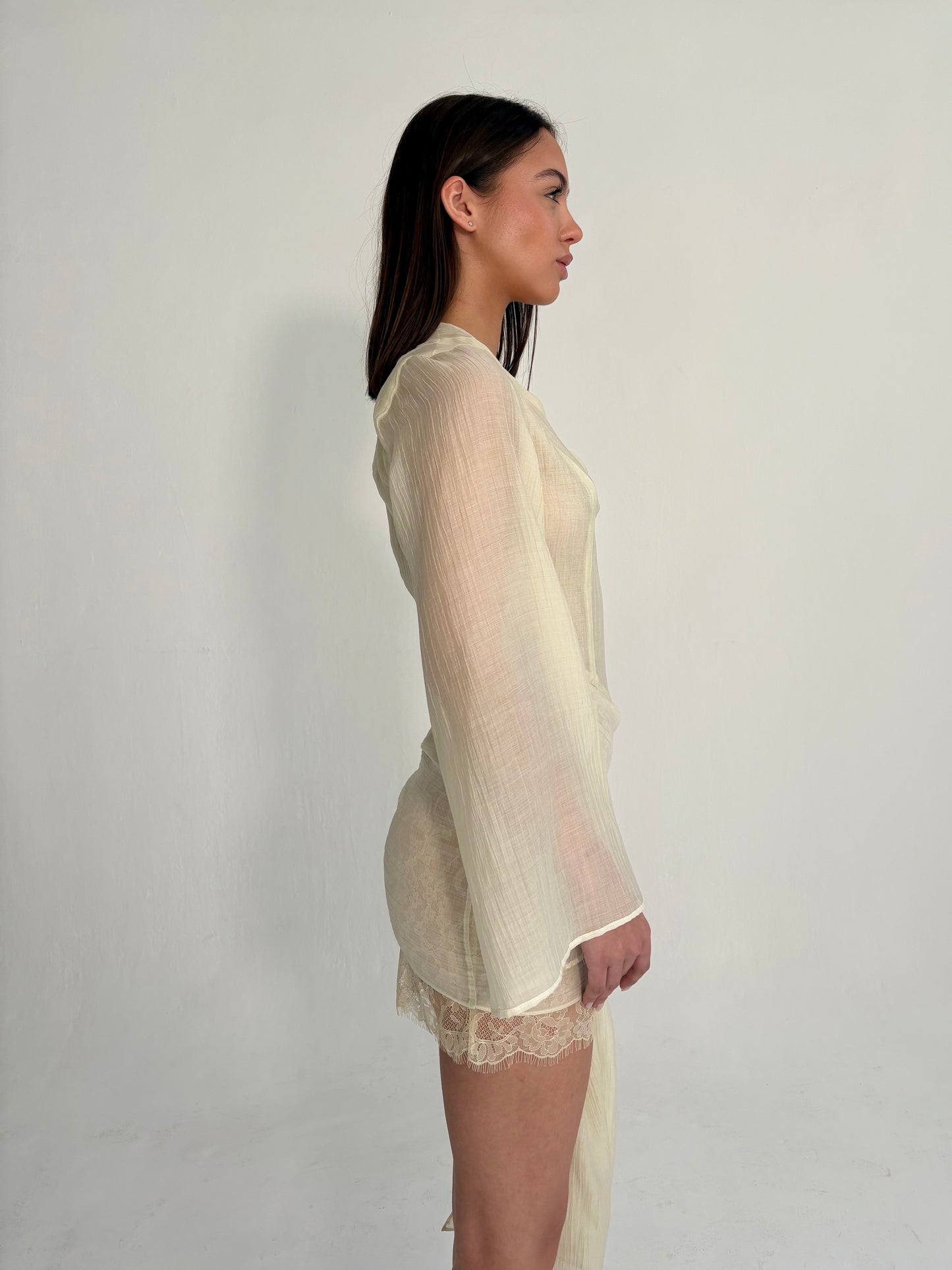 Limelight Dress in yellow lace