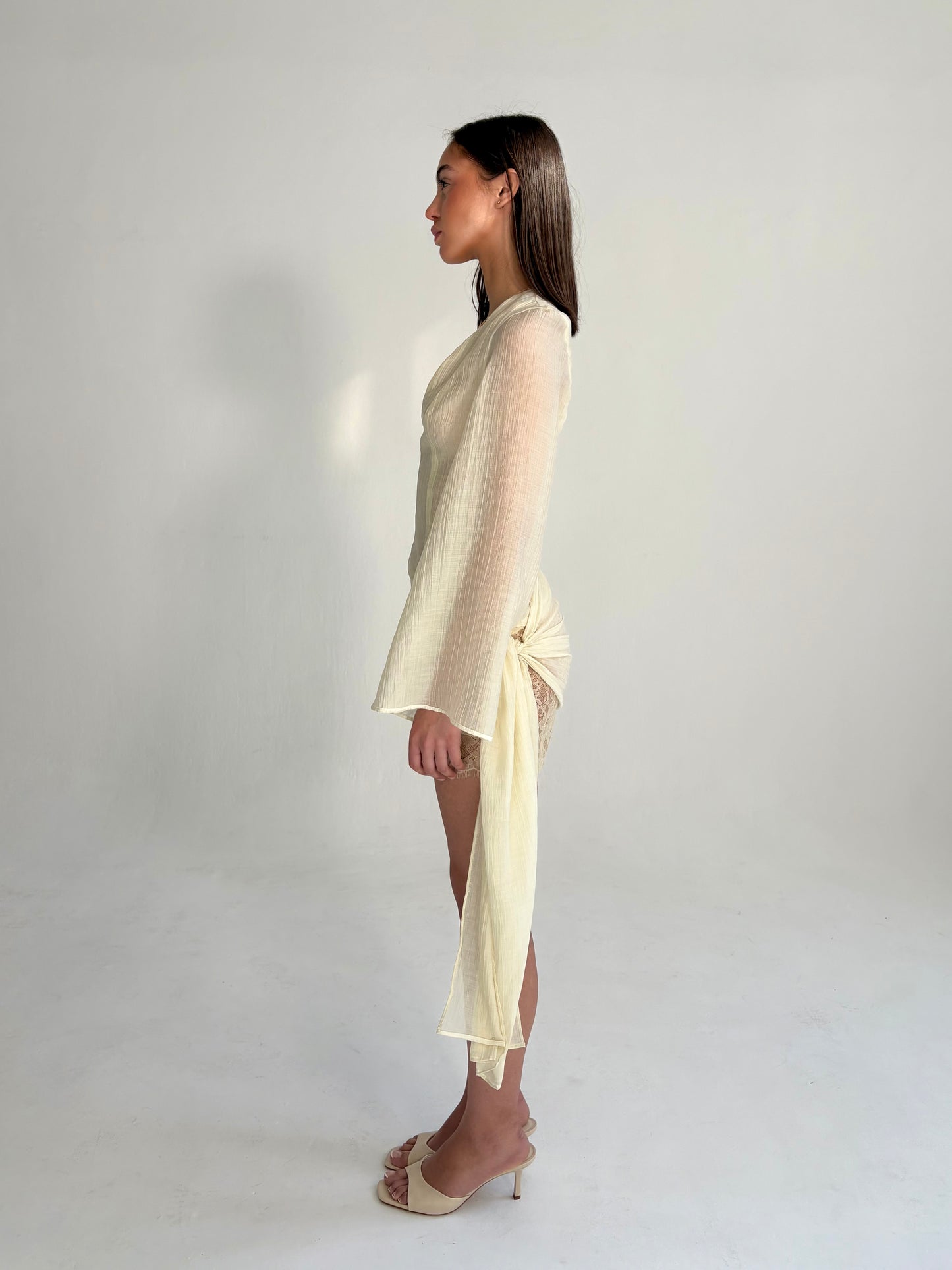Limelight Dress in yellow lace