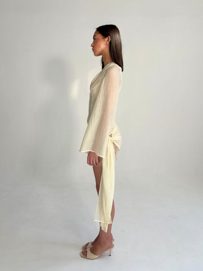 Limelight Dress in yellow lace